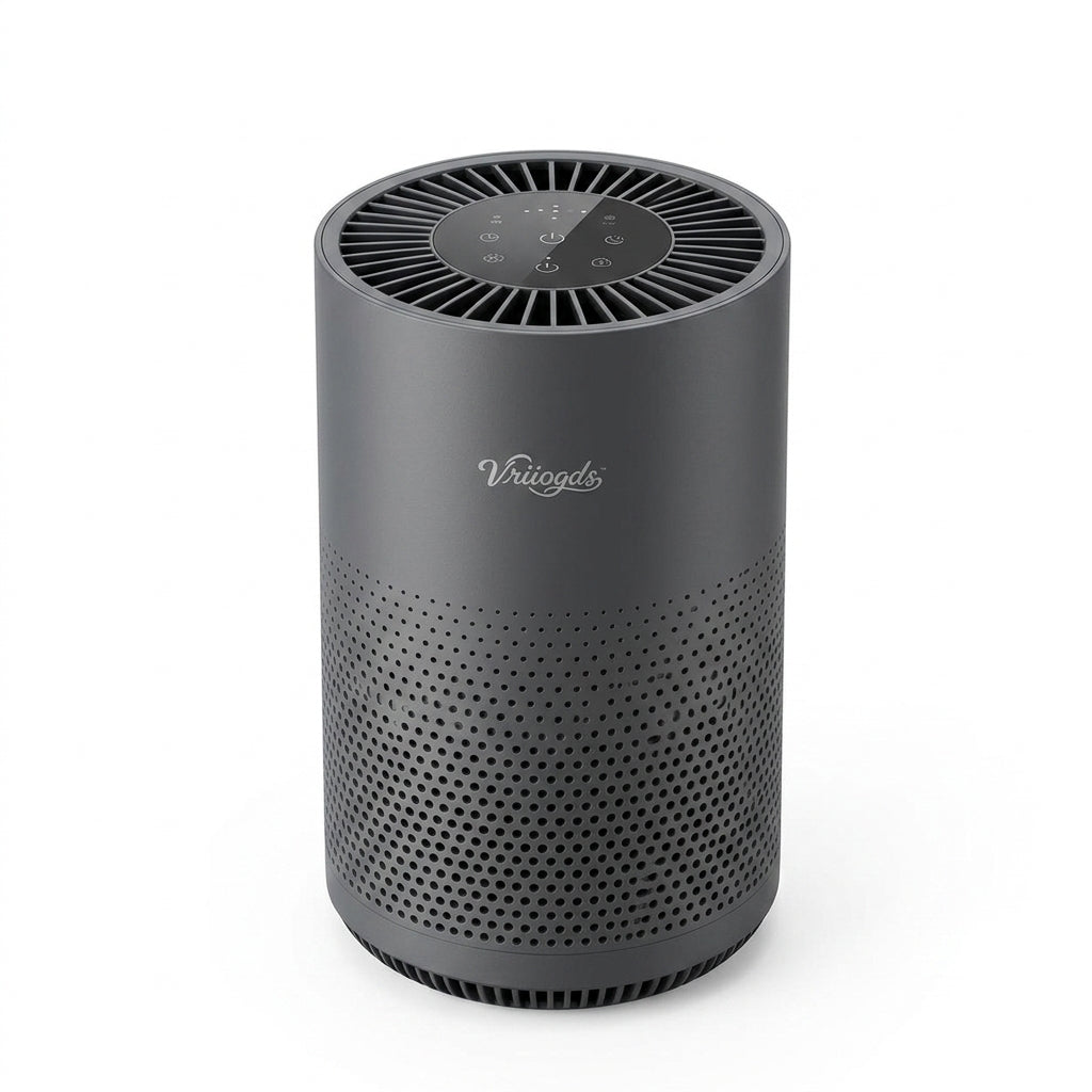 Vriiogds™ AirNest Compact Air Purifier – True HEPA Room Air Cleaner with 3 Fan Speeds, Sleep Mode & Filter Reminder