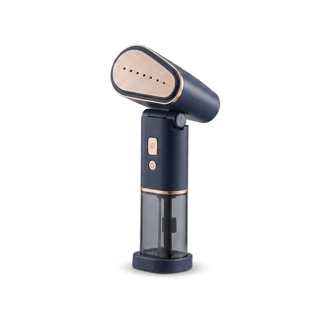Vriiogds™ PressFold Travel Garment Steamer – 2-in-1 1200W Clothes Steamer & Ceramic Press Iron with Folding Head