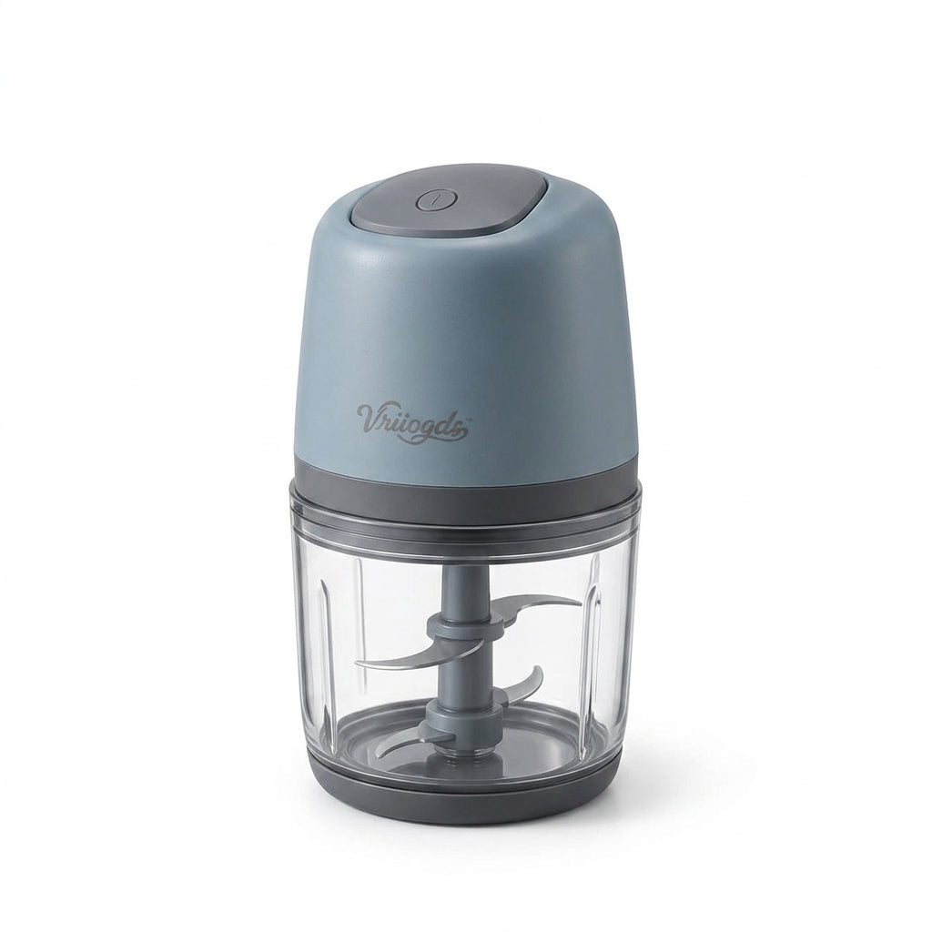Vriiogds™ PrepPebble 3-Cup Mini Food Chopper – Compact 250W Electric Food Processor with Chop & Pulse Control